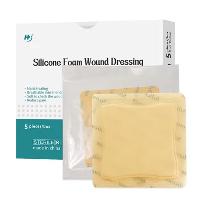 Silikonschaumdressing mit Klebebranddressing Verband Verband